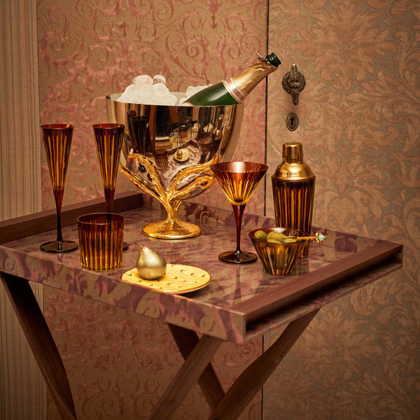 Prism - Champagne Flutes Amber (Set of 4)