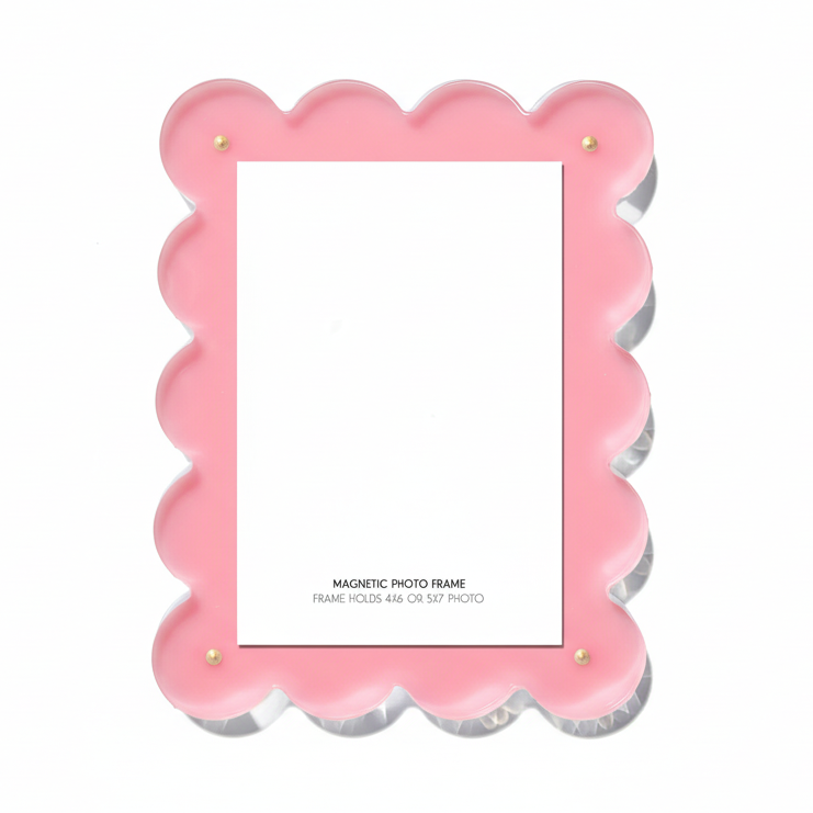 Light Pink Acrylic Picture Frame con fondo blanco
