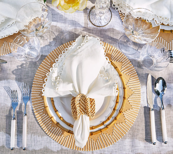 Loop - White Edge Napkin (Set of 4)