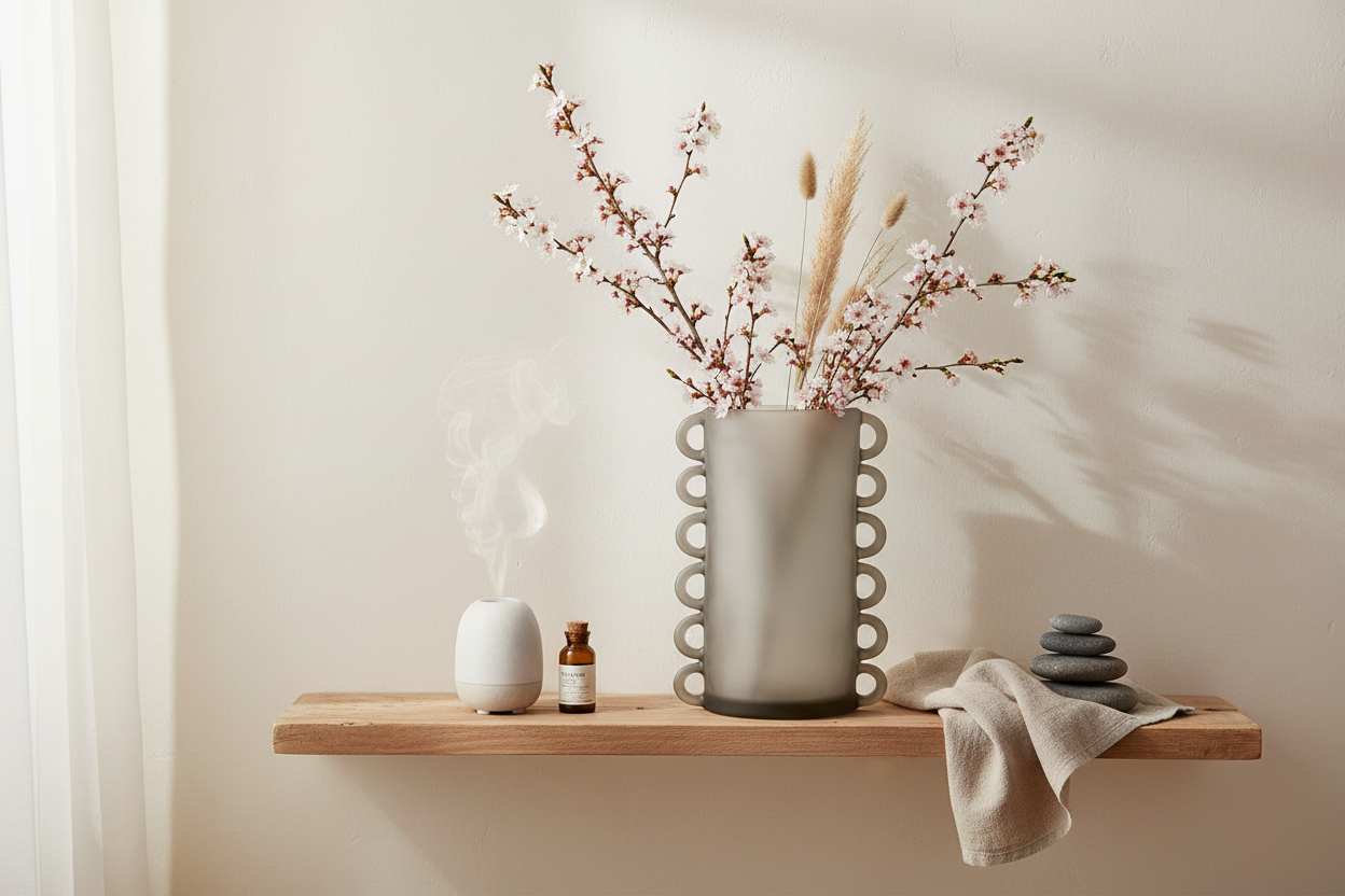 Loopy Large Vase Fog lifestyle scene