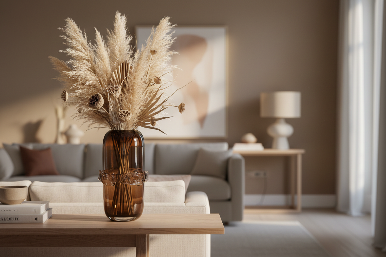 Lubin Brown Vase - Lifestyle