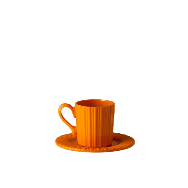 Lucilla - Espresso Cup & Saucer Orange (Set of 2)