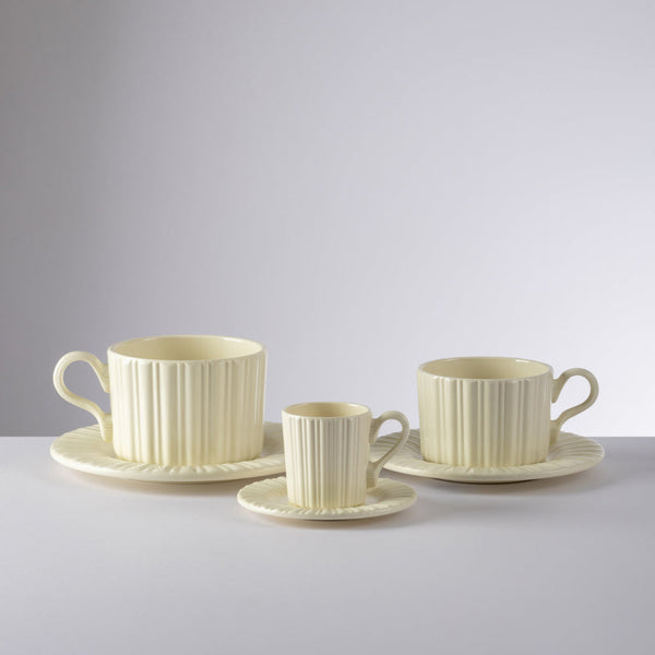 Tea Time - Tea Cup & Saucer Ivory (Set of 2)