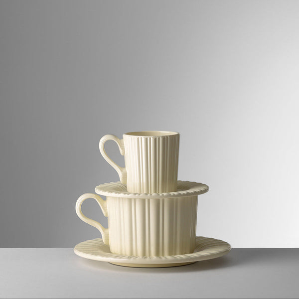 Lucilla - Espresso Cup & Saucer Ivory (Set of 2)