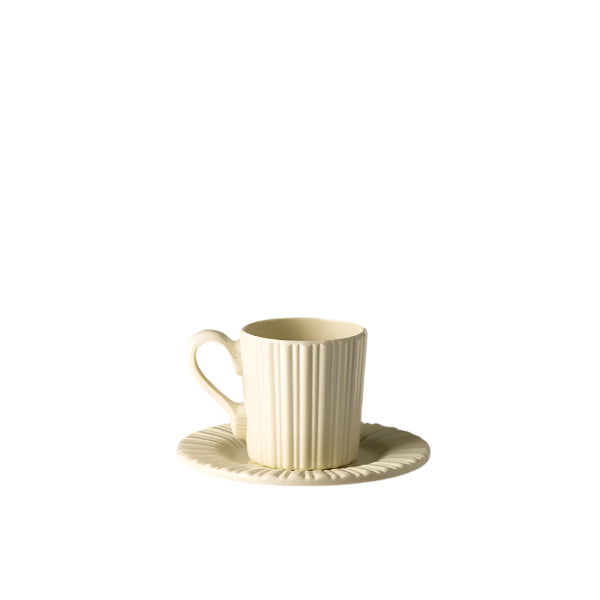Lucilla - Espresso Cup & Saucer Ivory (Set of 2)