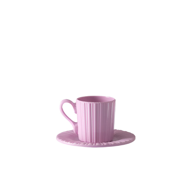 Lucilla - Espresso Cup & Saucer Pink (Set of 2)