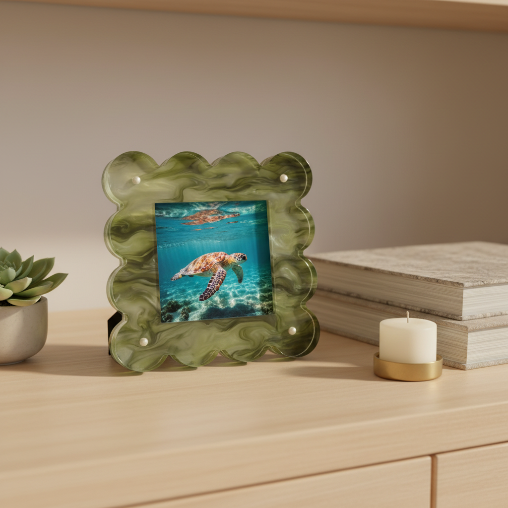 Marbled Green Mini - Ambientada con tortuga