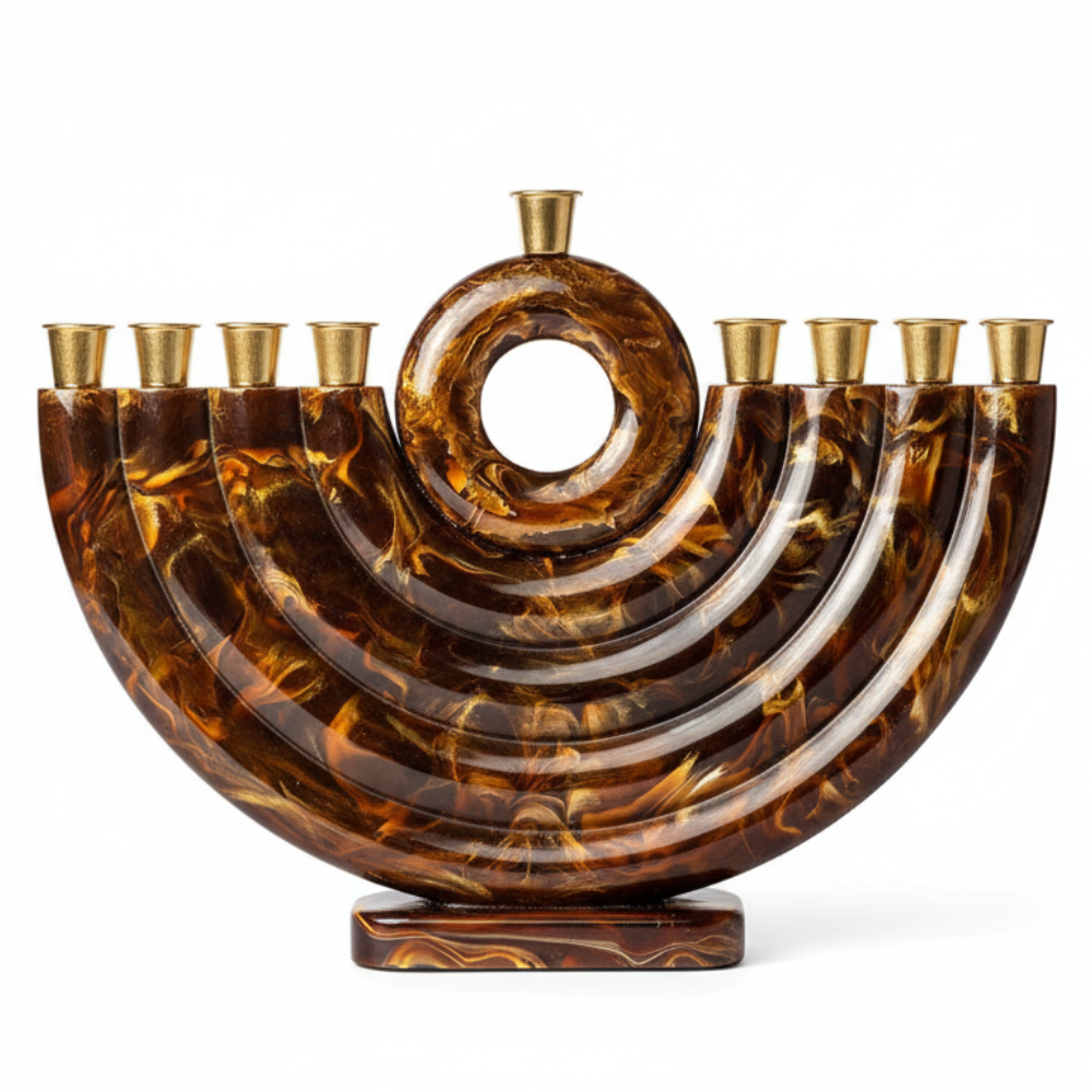 Menorah Hanoukiah Gold - Fondo blanco
