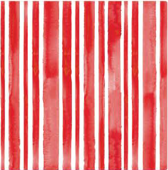 Stripes - N37 Cloth Napkins Red (Set of 4)