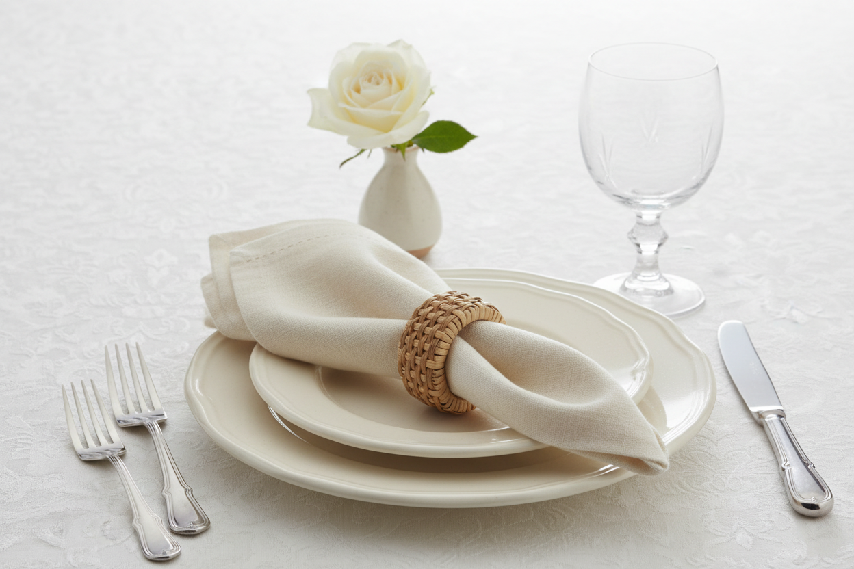 Napkin ring natural - ambientada