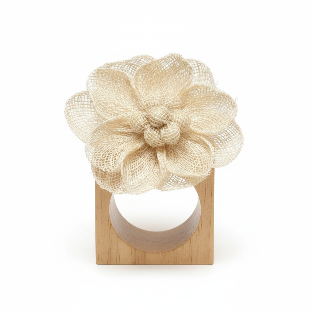 Napkin Ring Sinamay Exact Flower