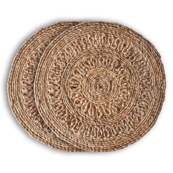 Natural Fiber - Round Placemat Woven 12027 (Set of 2)