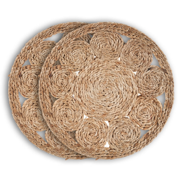 Natural Fiber - Round Placemat Woven 32017 (Set of 2)