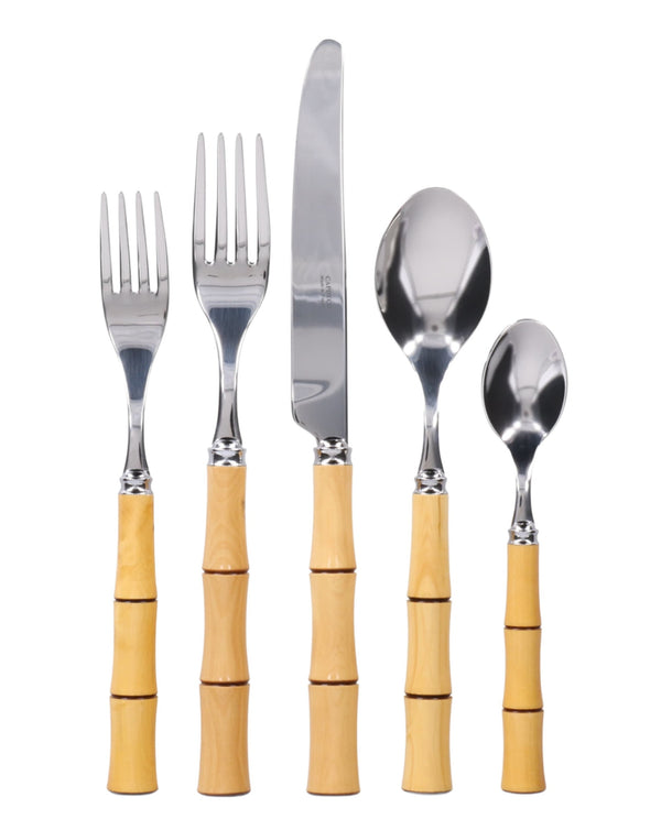 Byblos - Flatware Place Setting Natural Wood (Set of 5)