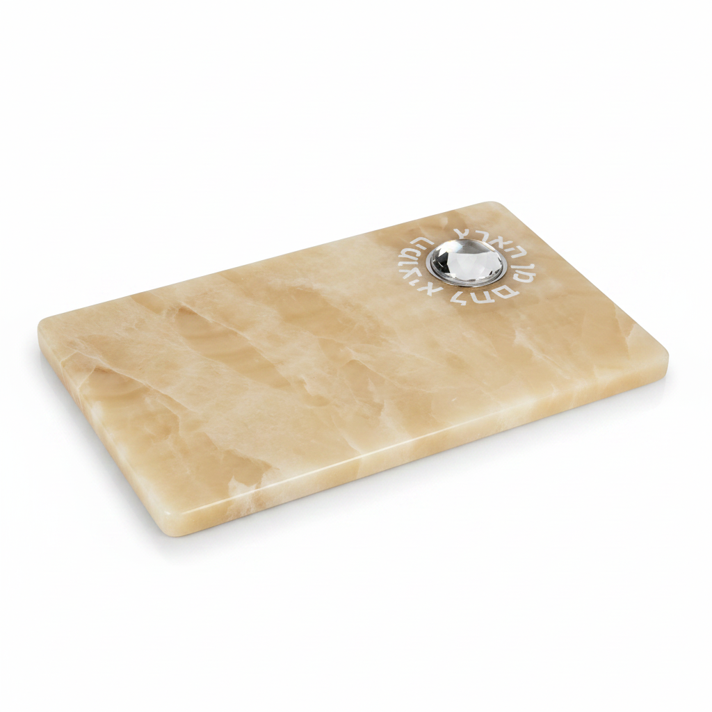 Onyx Challah Board Sand - Fondo blanco
