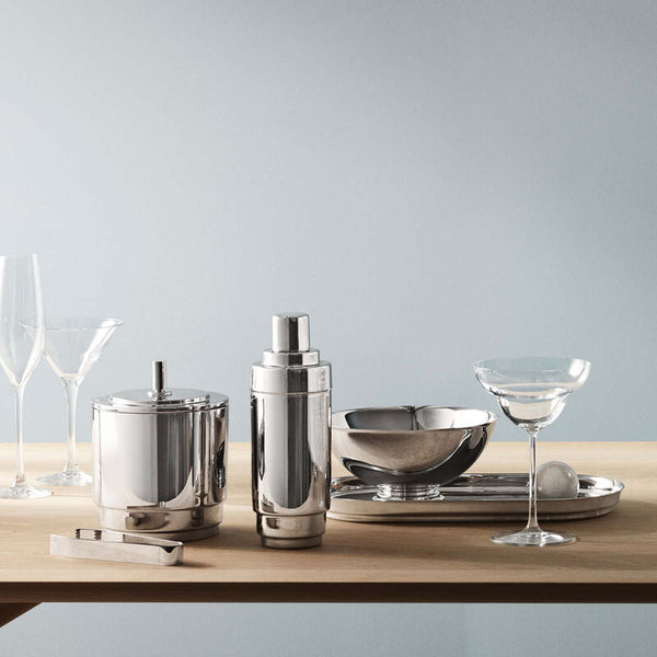 Manhattan - Ice Bucket with Tongs Mirror Polished