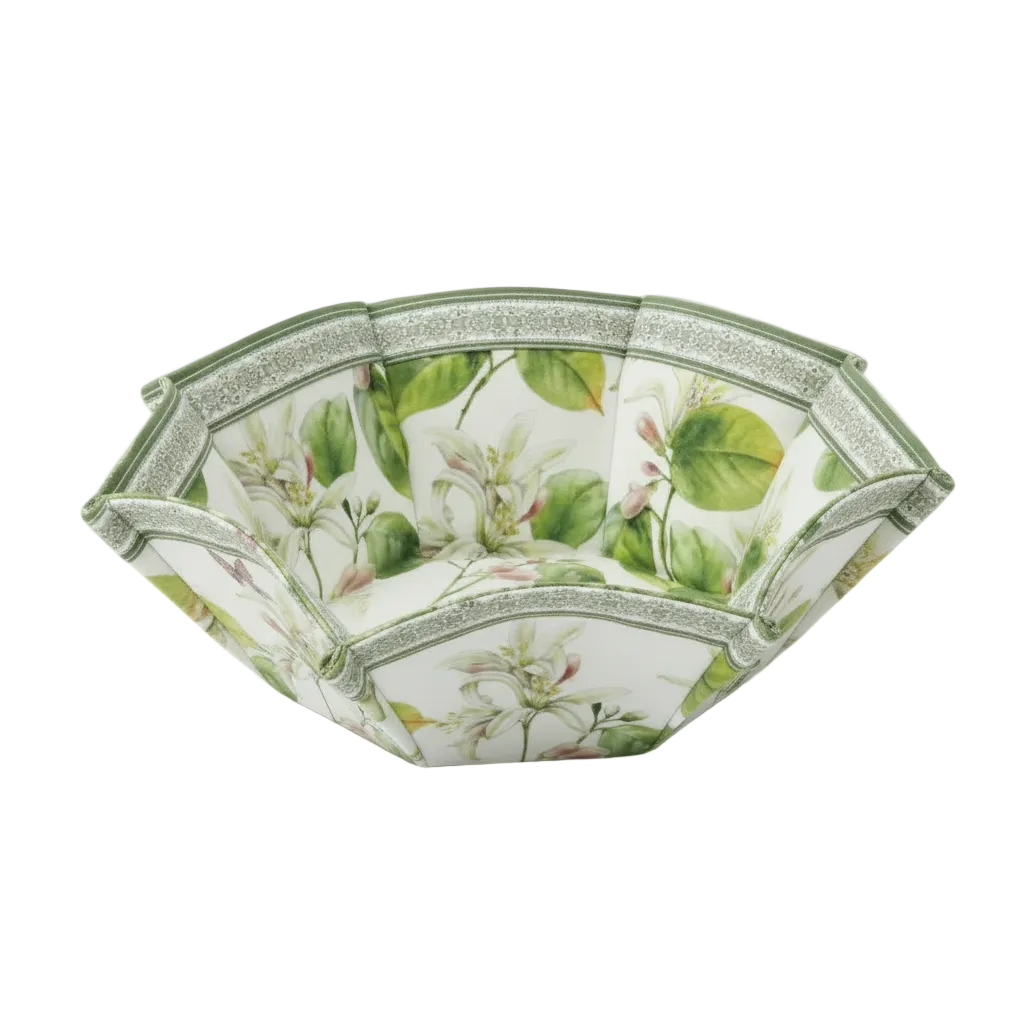Panaera con borde ornamental verde