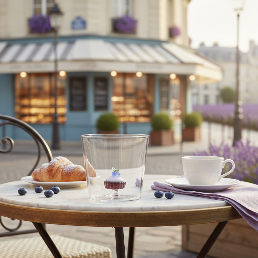 Patisserie Tumbler Blueberry Cake - Terraza estilo parisino