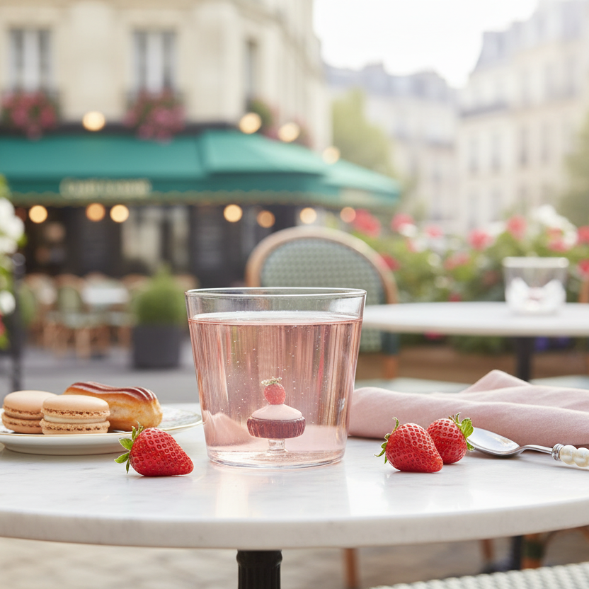 Patisserie Tumbler Strawberry Cake - Terraza estilo parisino