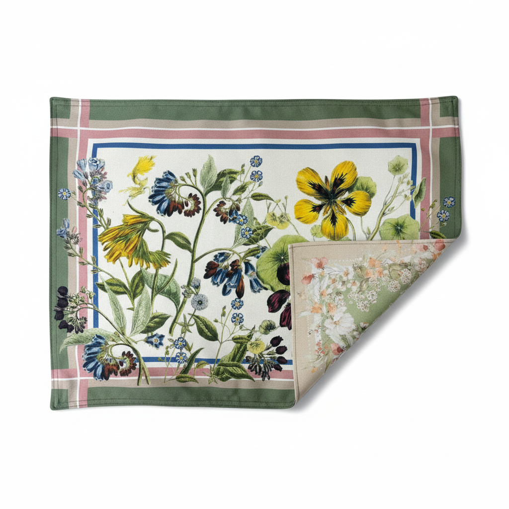 Placemat Green Garden Double Sided