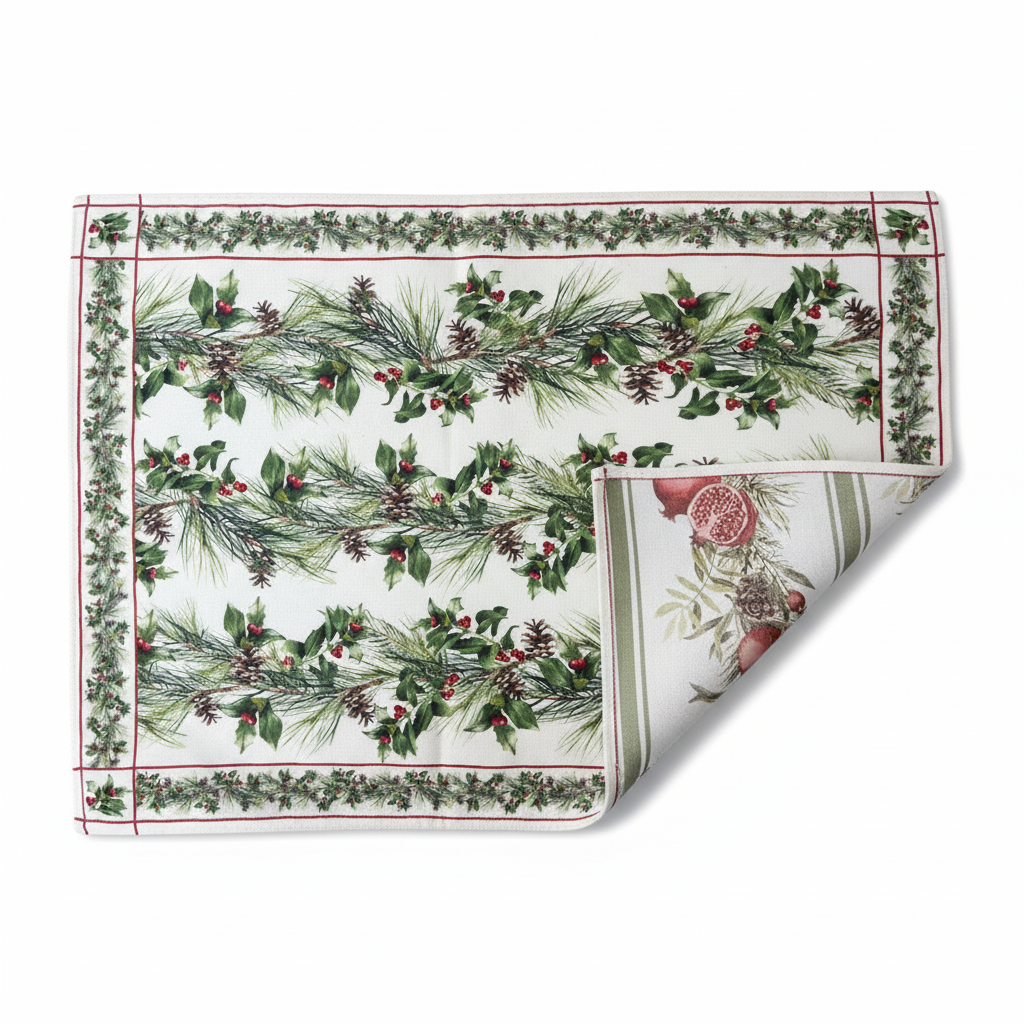 Placemat Pomegranate Christmas Double Sided