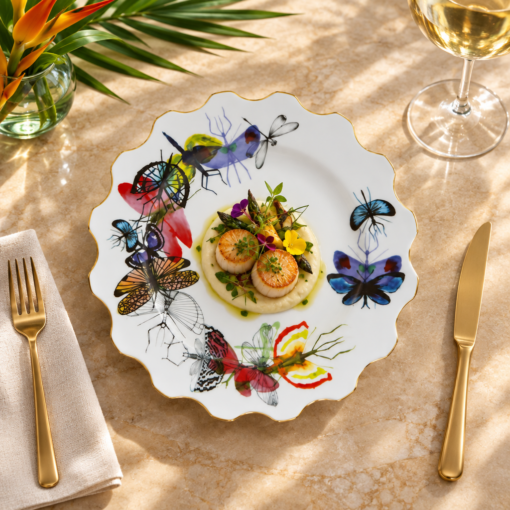 Plato Caribe de Vista Alegre ambientado con comida