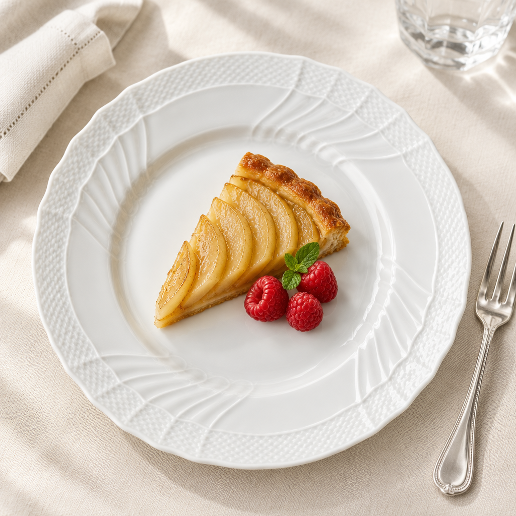 Plato de postre Vecchio Ginori ambientado