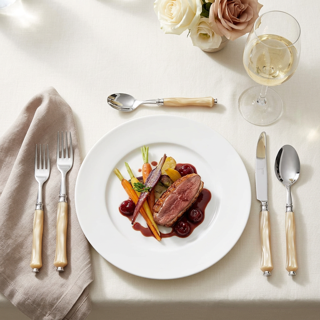 Pluton Horn/Shadow en una mesa elegante