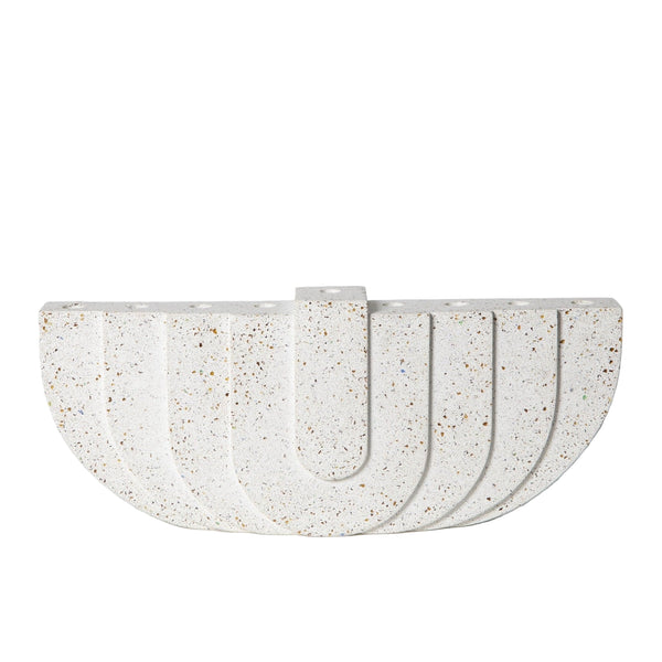 Menorah - Terrazzo Concrete White