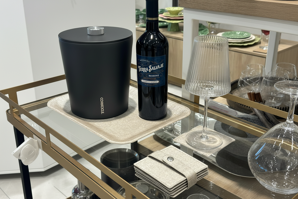 Producto ambientado estilo bar cart