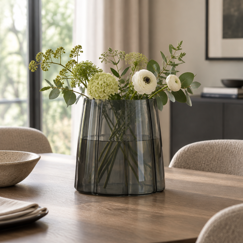 Propuesta ambientada de Shapes Vase 03 Dark Grey