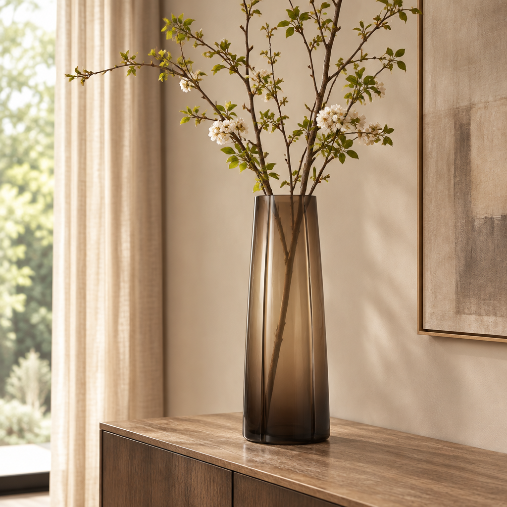 Propuesta ambientada del Shapes Vase Brown
