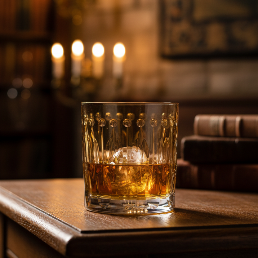 Renaissance Amber Tumbler - Biblioteca castillo