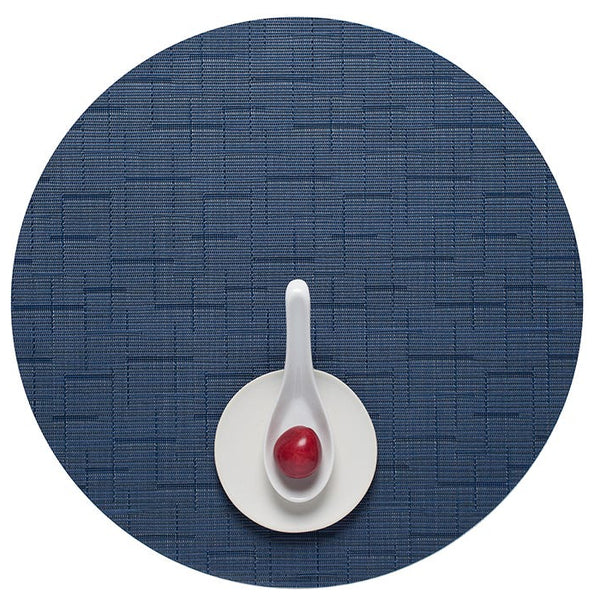 Bamboo - Round Placemats Lapis Blue (Set of 4)
