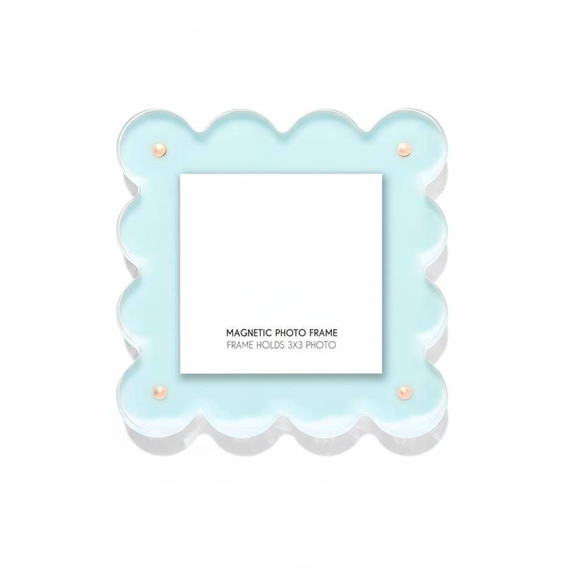 Seafoam Mini Acrylic Picture Frame con fondo blanco