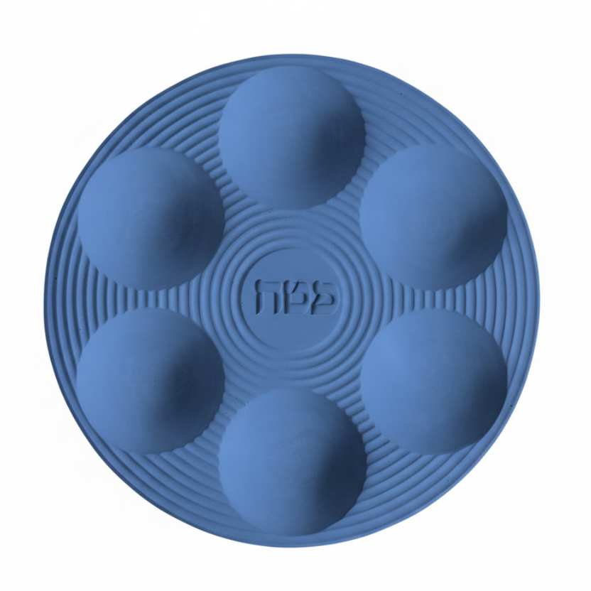 Seder Plate Azul - Fondo blanco