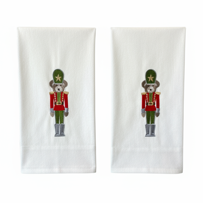 Set de 2 toallas bordadas - Nutcracker Bear