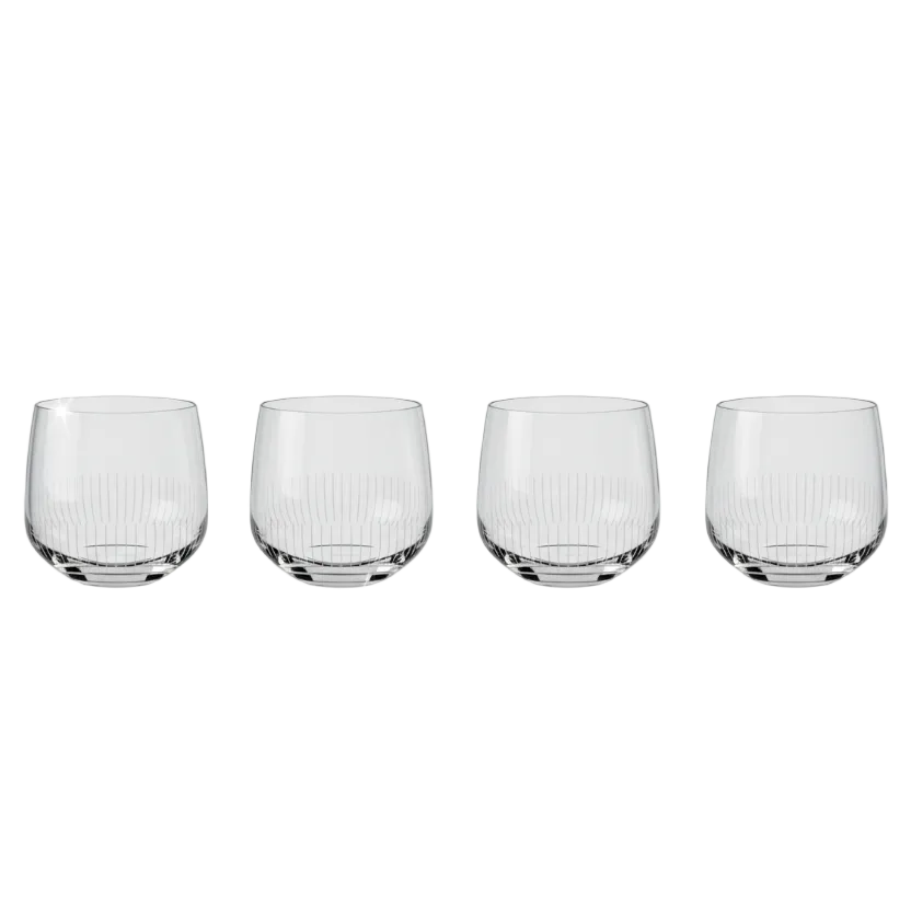 Set de 4 vasos claros en línea