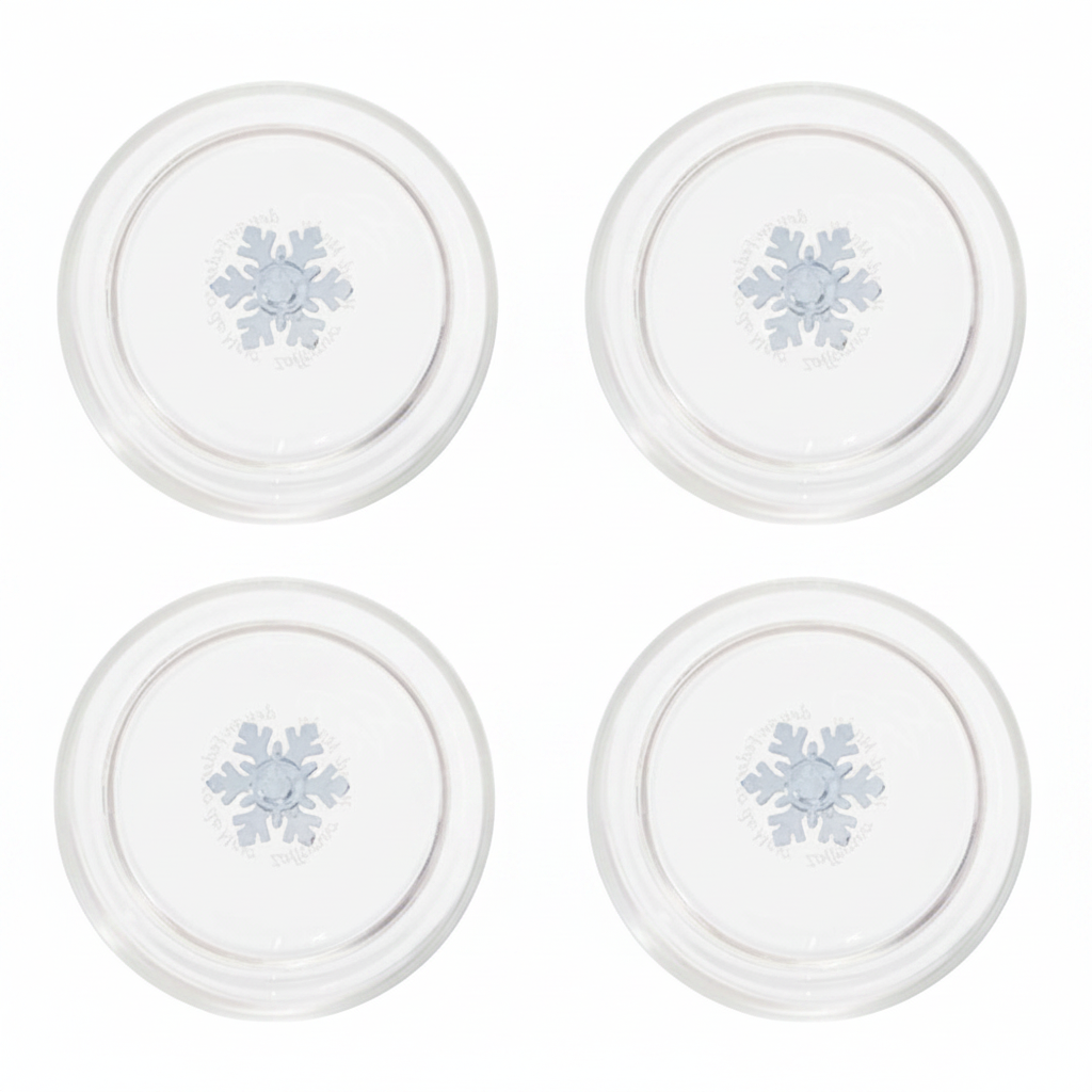 Snowflake coasters fondo blanco