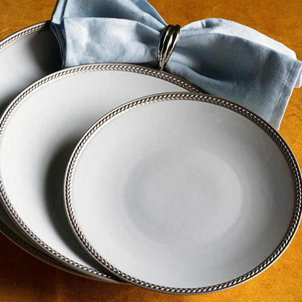 Soie Tressee Platinum - Bread + Butter Plate