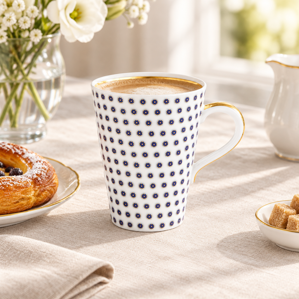 Taza Constellation D’Or ambientada con café o té