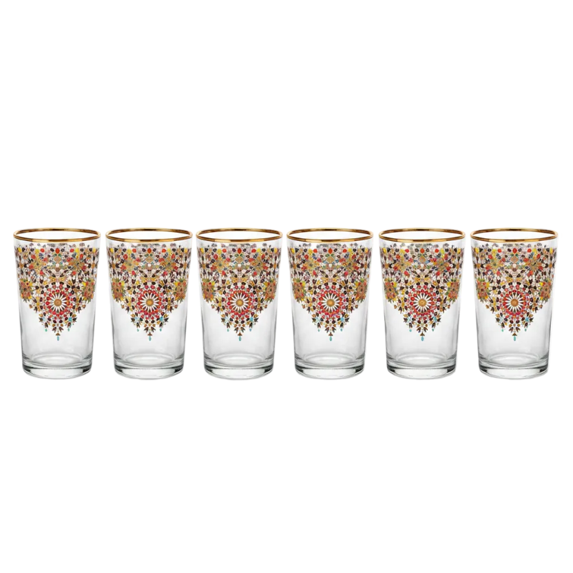 Tea Glasses - 6 en línea horizontal