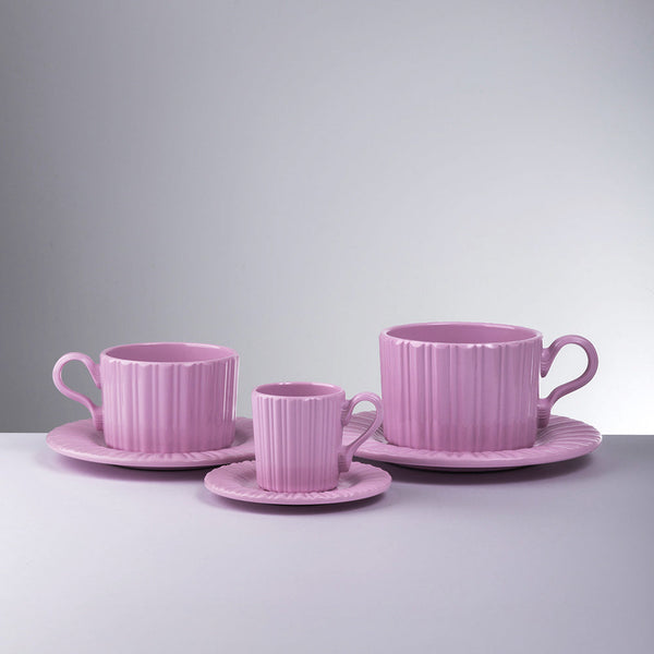 Tea Time - Tea Cup & Saucer Pink (Set of 2)