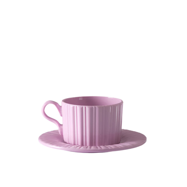 Tea Time - Tea Cup & Saucer Pink (Set of 2)
