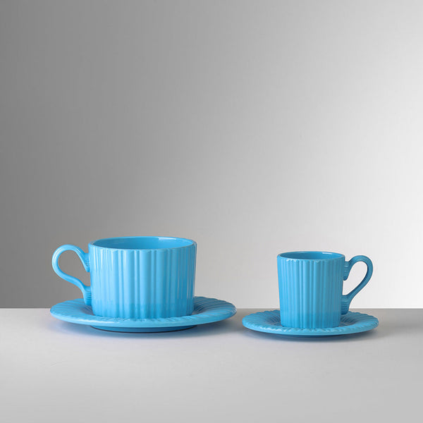 Tea Time - Tea Cup & Saucer Turquoise (Set of 2)
