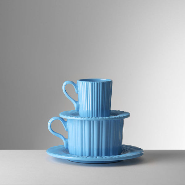 Lucilla - Espresso Cup & Saucer Turquoise (Set of 2)