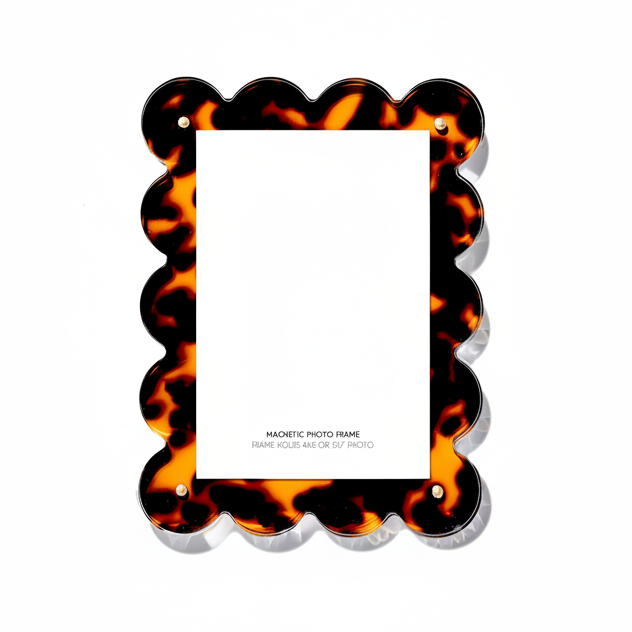 Tortoise Acrylic Picture Frame con fondo blanco