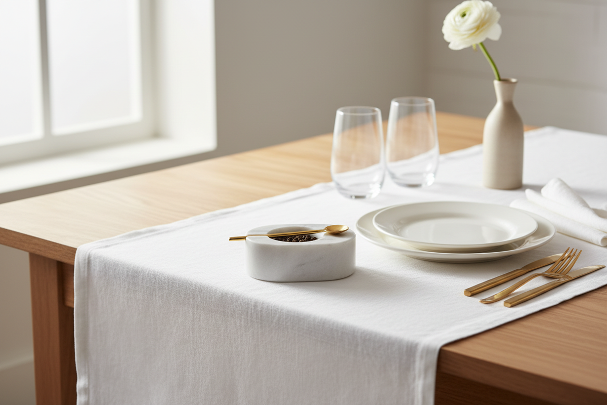 Tuscan White Marble Bowl - Mesa elegante