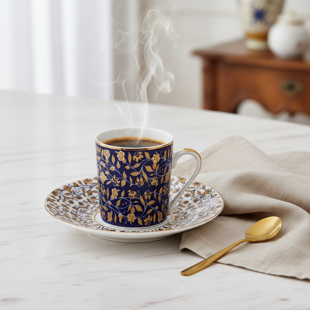 Vignes Coffee Cup & Saucer - Lifestyle
