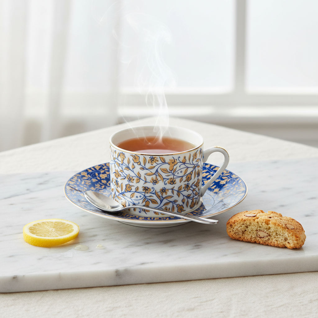 Vignes White Tea Cup - Lifestyle